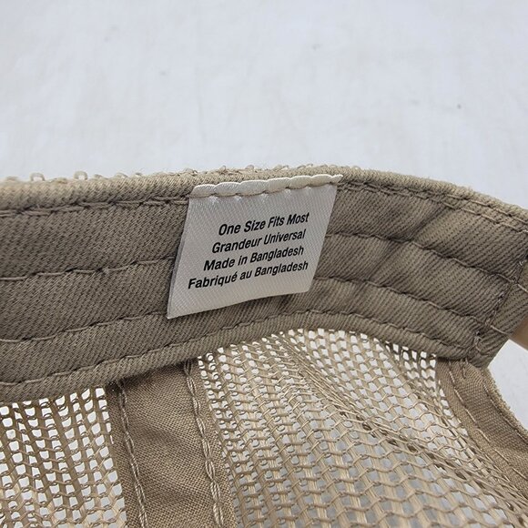 Bass Pro Shops Cabelas Adults Tan Trucker Hat Fishing Hiking Camping Trails - Picture 6 of 10